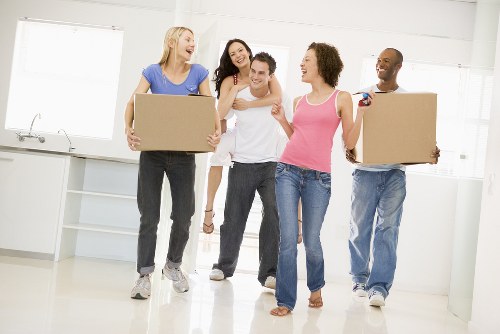 Commercial moving team working in Clapham near business premises