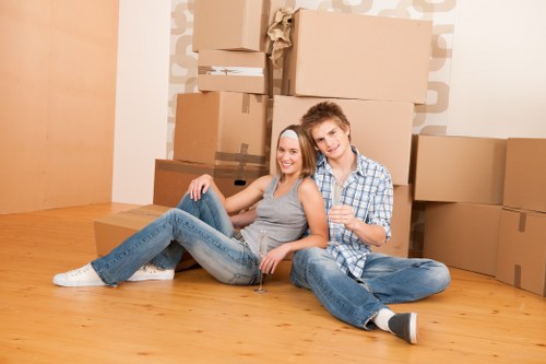 Careful loading of furniture during a Clapham home removal