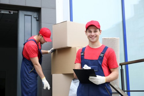 Removal team preparing a flat move in Clapham