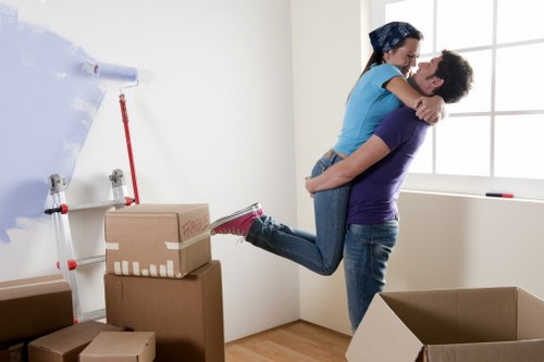 Loading furniture into a van for house move