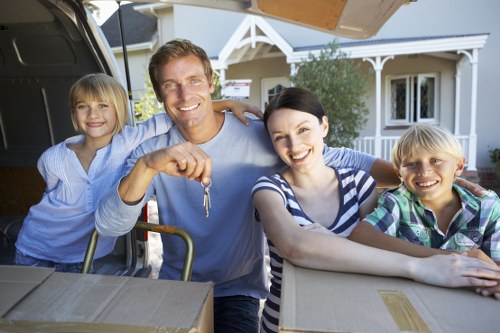 Prepared household items for a Clapham removal van service