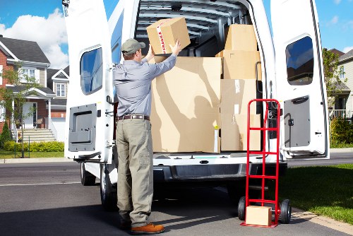 Unpacking boxes in a Clapham home or office