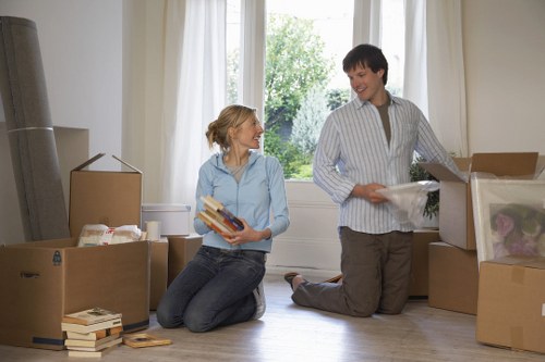 Careful loading of sofas and tables during Clapham move