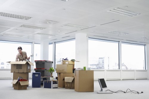 Checklist and packing materials for office relocation preparation